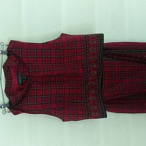 BushWacker Plaid Vest/Skirt Size M